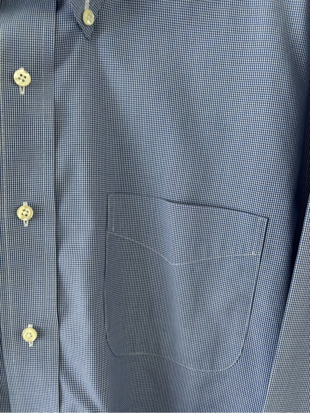 Brooks Brothers Non-Iron Blue Micro Check Slim Fit Dress Shirt 17.5-34 Corporate - Picture 3 of 10